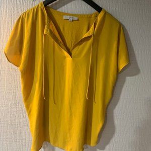 Loft Women's Mustard colored Blouse